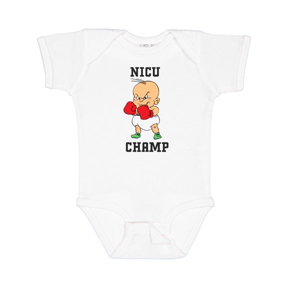 Inktastic Nicu Champ Baby Boxer Boys or Girls Baby Bodysuit