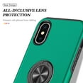 thumbnail image 5 of for iPhone XS / X Case, 360° Rotatable Ring Holder Kickstand Dual Layer Military-Grade Drop Tested Protection Support Car Holder Mount Magnetic Absorbing Bumper Phone Case, Darkgreen, 5 of 7