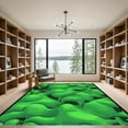 thumbnail image 2 of ODIKA 5'x7' Machine Washable Non-Slip Area Rug, Abstract Bright Green High Traffic Rug with Pad, Green, 1050617, 2 of 8