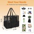 thumbnail image 2 of Bolsa de Playa de Malla onemoky Extra Grande para Mujeres con 6 Bolsillos, 2 of 9