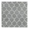 thumbnail image 2 of Unique Loom Trellis Shag Collection Area Rug - Ruby (3' 3" Square Gray/Ivory), 2 of 10