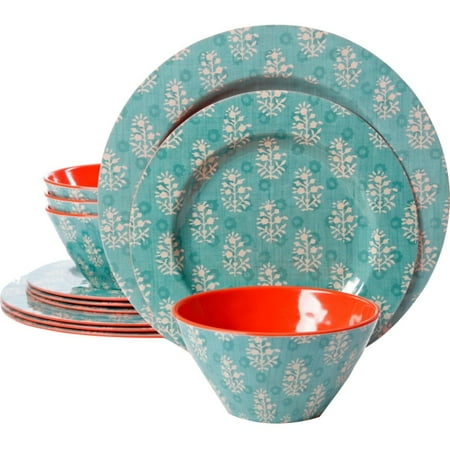 Studio California Solina 12 Piece Melamine Dinnerware Set Aqua 11 Studio California Solina 12 Piece Melamine Dinnerware Set Aqua 11 Diameter Dinner Plate