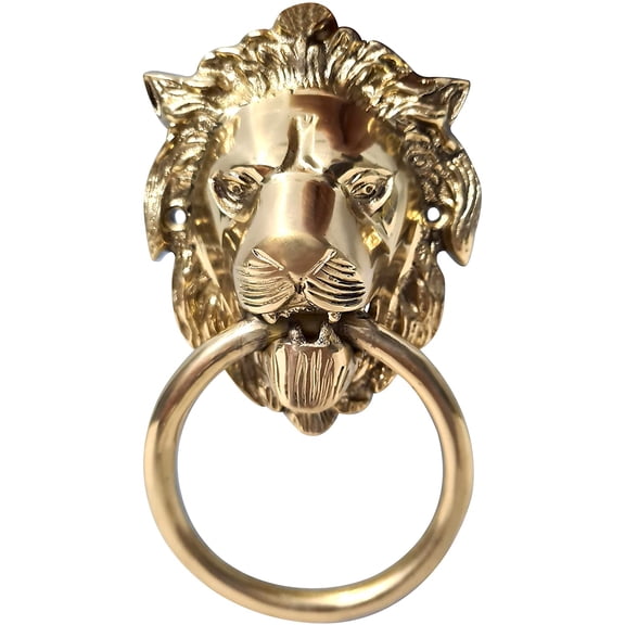 Authentic Vintage Brass Lion Door & Gate Knocker Handle Pull Door Accessories Home Decor