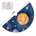 thumbnail image 3 of Sikiie Planets And Stars1 30-48 inches {designName} Print Christmas Tree Skirt Snowman Xmas Tree Skirt with Edge Christmas Decorations for Holiday Party-48", 3 of 7