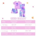 thumbnail image 5 of Aideaone Girls Pajamas Sets 3 Piece Short Sleeve Shirt Top Pants Shorts with Pockets Sleepwear 7-14 Years, 5 of 5