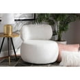 thumbnail image 7 of Baxton Studio Tayla Modern and Contemporary White Fabric Upholstered and Black Metal Accent Chair, 7 of 7