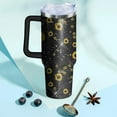 thumbnail image 6 of 40oz Sunflower Tumbler with Handle and Straw, Shiny Stainless Steel Insulated Cup with Lid and Straw, Travel Coffee Mug Water Bottle, Birthday Mothers Day Gifts for Women Men Flowers Lovers, 6 of 6