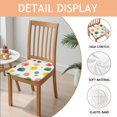 thumbnail image 2 of Colorful Polka Dot Pattern Seat Covers for Dining Room Chairs Set Of 4,Stretch Printed Washable Chair Seat Cover with Elastic Ties and Button,Removable Waterproof Couch Cushion Covers, 2 of 6