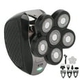 thumbnail image 3 of Afeitadora eléctrica de cabeza, impermeable, 5 en 1, kit de aseo en seco y húmedo con 6 cabezales de cuchillas rotativas para hombres calvos., 3 of 14