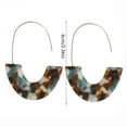 thumbnail image 4 of 1 par de aretes en forma de U con estampado de leopardo geométrico universal colgantes para la oreja suministros elegantes para fiestas para Ropa, zapatos y accesorios Miscelánea marrón azul oscuro Sonducket AP010170-11, 4 of 6