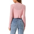 thumbnail image 3 of INSPIRE CHIC Women's Crop Shrug Long Sleeve Knit Elegant Open Front Casual Bolero Cardigan, 3 of 5