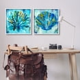 thumbnail image 2 of Stupell Industries Blue Sea Life Abstraction Animals & Insects Painting White Framed Art Print Wall Art, 24 x 24, Set of 2, 2 of 9