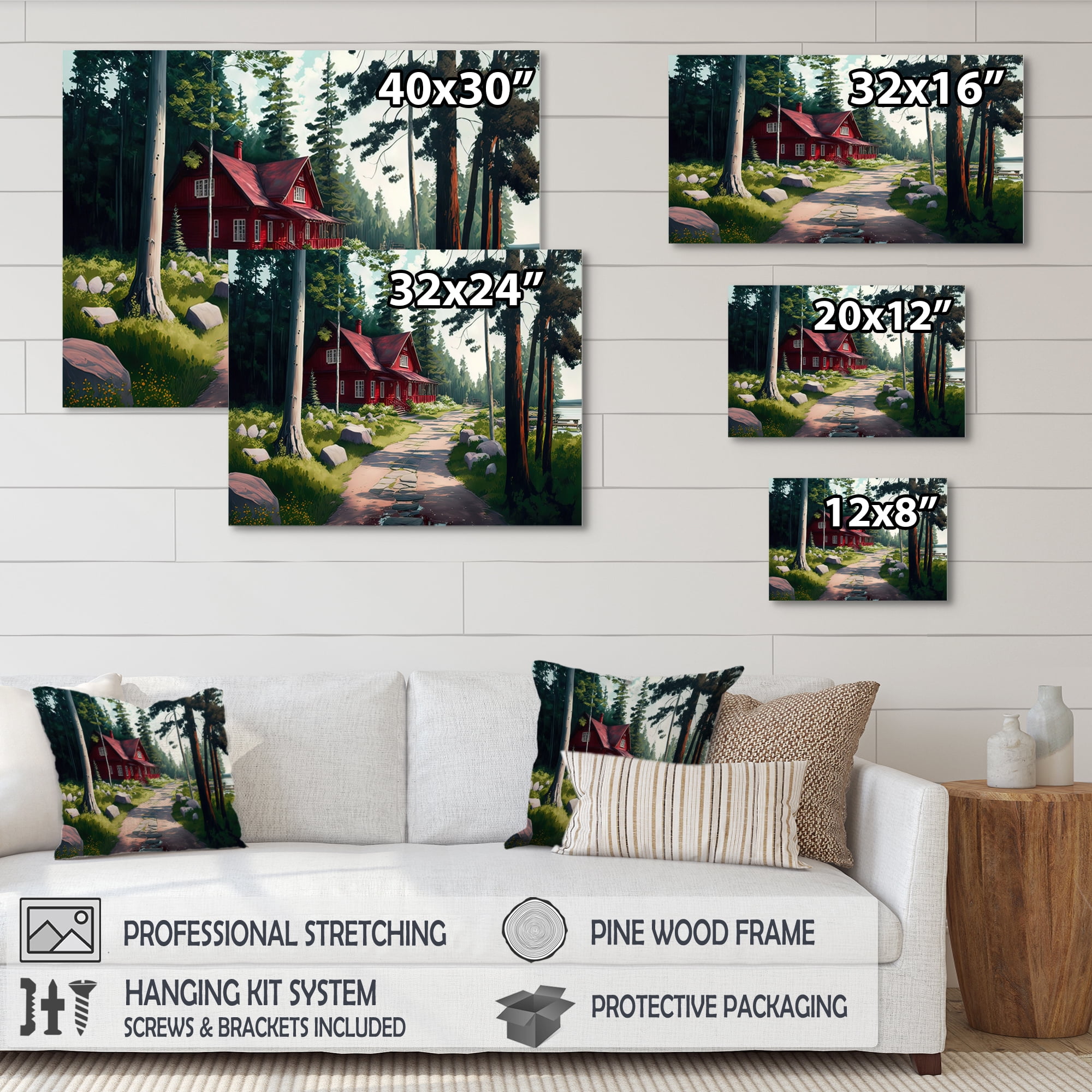 Designart Path To Beach House I Canvas Wall Art