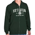 thumbnail image 3 of North Carolina Cute Footprints Beach Zip Up Hoodie Men's Women's Brisco Brands 2X, 3 of 6