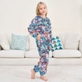 thumbnail image 6 of BZSMCE Unisex Fluffy Pajama Set Floral Fantasy Mosaic Printed, 6 of 8