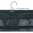 thumbnail image 3 of Double-Sided Jewelry Hanging Organizer Display Hanger Small Tools Holder with 80 Clear Pockets (Black), 3 of 6