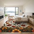 thumbnail image 3 of ODIKA 3'x5' Machine Washable Non-Slip Area Rug, Vintage Burnt Orange High Traffic Rug, Orange, 953430, 3 of 7