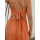 thumbnail image 3 of Vestido largo CUPSHE naranja con cuello en V sin mangas para mujer XS, 3 of 4
