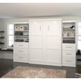 thumbnail image 3 of Bestar Lit Escamotable Mural Pur Grand Lit et 2 Unités de Rangement avec Tiroirs (126”) - Offert en 2 Couleurs, 3 of 11
