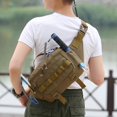 thumbnail image 4 of Travel Sports Bags Fishing Chest Bag Outdoor Fishing Scratchproof Bag Splashproof Waist Bag Waist Pack Portable Khaki, 4 of 5