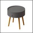 thumbnail image 6 of Modern Coffee Table with Drawer, Bedside Table, Sofa Side Table, Oak Table Legs, Suitable for Living Room and Bedroom,Gray, 6 of 10