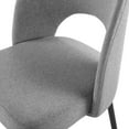thumbnail image 4 of Side Dining Chair, Set of 2, Fabric, Metal Steel, Black Grey Gray, Modern Contemporary Urban Design, Kitchen Room Cafe Bistro Restaurant Hospitality, 4 of 8