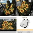 thumbnail image 3 of Yuyamidu Yellow Car Seat Cover 16 PCS Sunflower Steering Wheel Cover Seat Belt Pad Handbrake Cover Set Car Sunshade Rearview Mirror Cover Coasters Key Chain Fashion Auto Accessories, 3 of 7