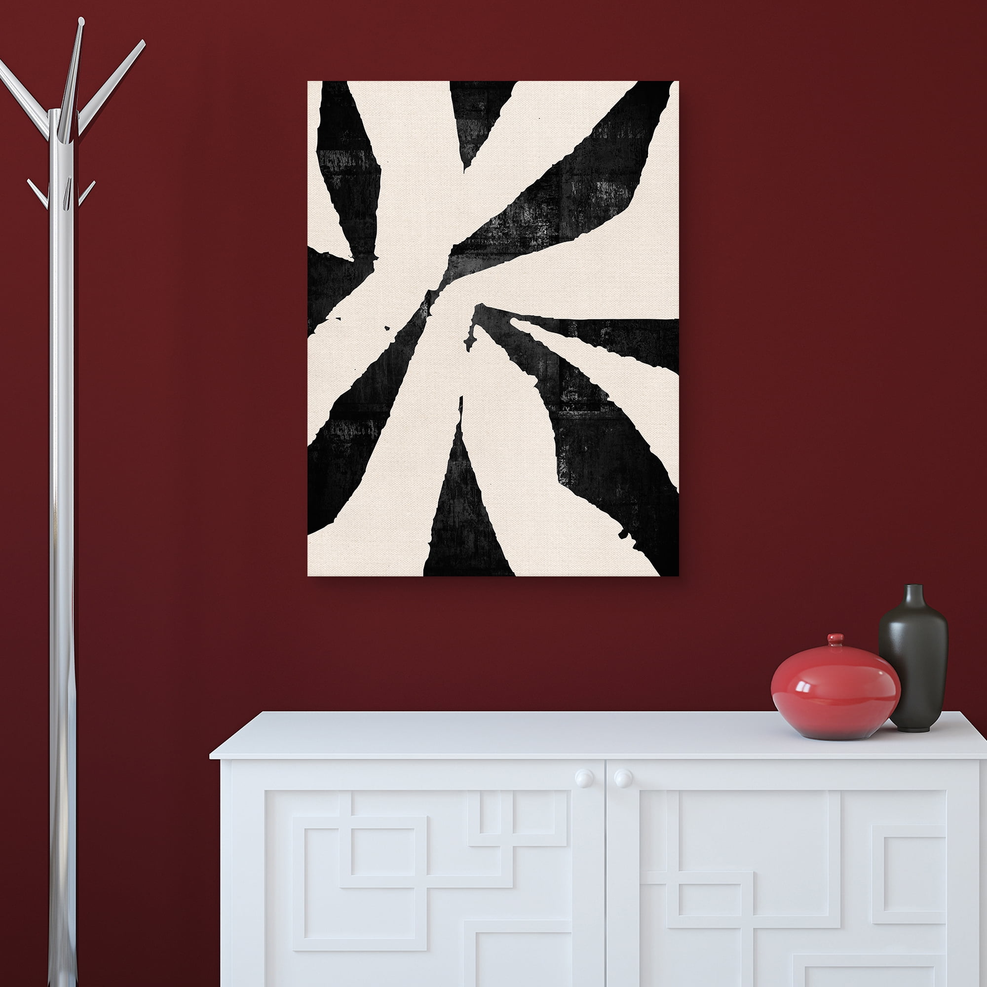 Nikki Chu Black Star Abstract Canvas Art Print, 30" x 40", by Nikki Chu