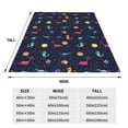 thumbnail image 3 of Balery Space Dinosaur Manta de Felpa Suave y Acogedora – Cobija de Franela Aterciopelada para Cama, Lavable y Cálida para Sofá, Mascotas, Transpirable-80"x60", 3 of 7