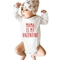thumbnail image 4 of Valentines Baby Girl Outfit Lover Heart Letter Embroider Long Sleeve Bodysuit Sweater Baby Girls' Clothing for Boys Girls 3-6 Months, 4 of 4