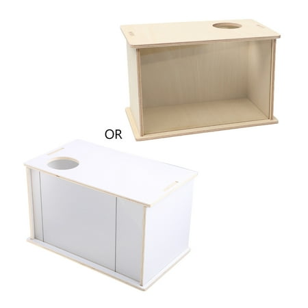 

TINYSOME Hamster Sand Bathroom Wood House Bath Container Litter Sand Box Transparent Window Bathing Sand Bowl for Young Squirrels