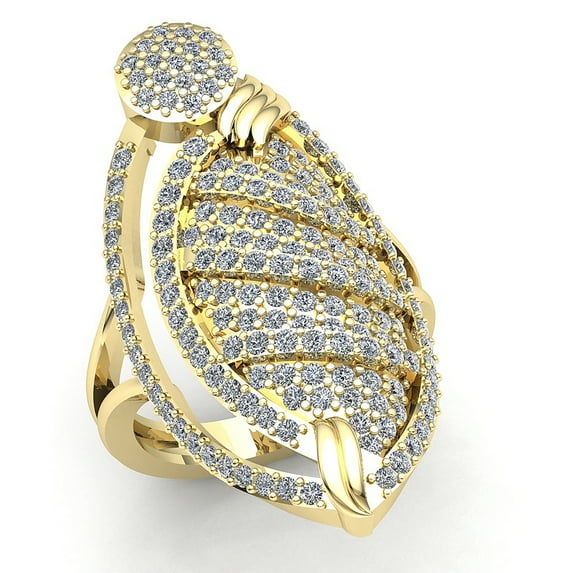 1.5carat Round Cut Diamond Ladies Bridal Fancy Anniversary Engagement Ring Solid 10K Rose, White or Yellow Gold JK I1