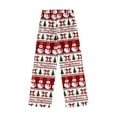 thumbnail image 5 of Women's Christmas Print Plush Pajama Pants, Soft and Comfortable Home Wear Trousers for Winter, Casual Sleepwear with Festive Design,Watermelon Red,S, 5 of 5