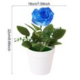 thumbnail image 5 of Jubilant  Artificial Potted Plant Faux Rose Decoration Artificial Potted Rose Faux Flower Bonsai for Home Office Decor Maintenance-free Indoor for Photography, 5 of 8