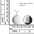 thumbnail image 2 of Round Locket Necklace that Holds Pictures Heart Circle Shape Lockets Gift for Jewelry, 2 of 7