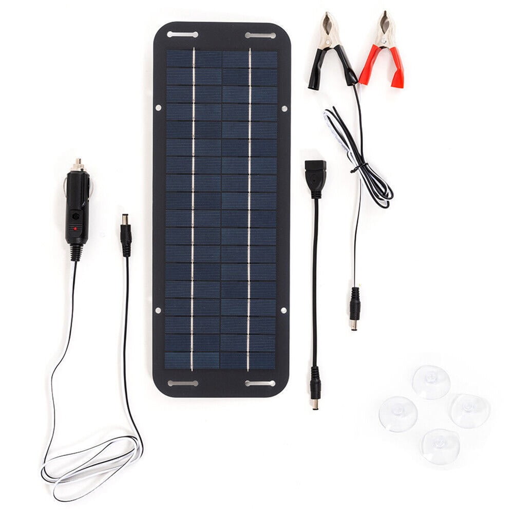 30W Solar Panel 12V Trickle Charger Battery Charger Kit Maintainer Boat Car RV IP65 Waterproof Rating Car Accessories