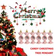 thumbnail image 3 of Árbol de Navidad con colgante de caramelo de plástico para decoración interior familiar (oro rosa) JShteea Libre de BPA, 3 of 5