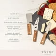 thumbnail image 3 of Twine Rustic Cheese Knife, Soft and Hard Cheese Charcuterie Tools, Set of 3, 3 of 6