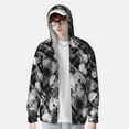 thumbnail image 2 of Kdxio Seamless Pattern With Skulls Print Women Men Sun Protection UPF 50+ Jackets Zip Up Long Sleeve Hoodie Hiking Lightweight with Pockets, 2 of 7