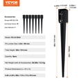 thumbnail image 4 of VEVOR Fence Post Anchor Ground Spike, 8 pack 36 x 4 x 4 inches Outer Diameter (Inner Diameter 3.5 x3.5 inches), Metal Black Powder Coated Post Stake Ground, for Mailbox Deck Garden Railing, 4 of 9