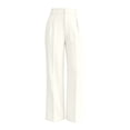 thumbnail image 4 of CQONEPT Womens Linen Pant Summer Wide Leg Cotton Pants Drawstring Elastic Waist Casual Loose Slacks Trousers with Pockets White 2XL, 4 of 6