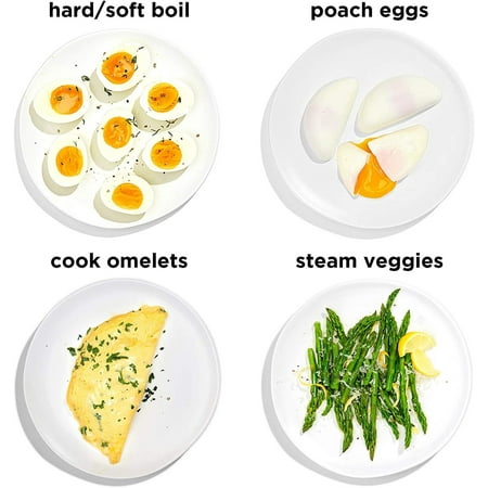 CHEFMAN - Electric Egg Cooker + Boiler, Quickly Makes 6 Eggs, BPA-Free - Black