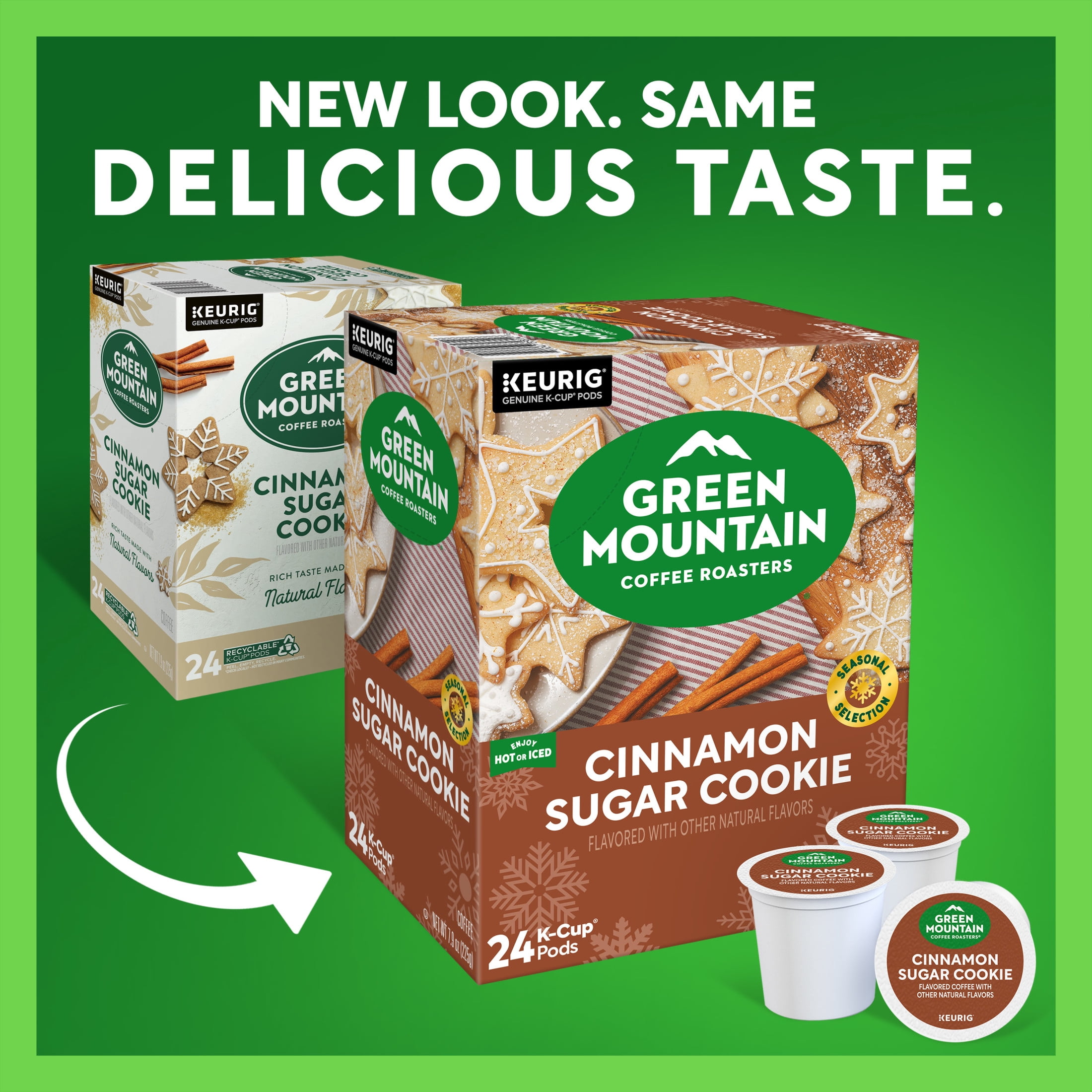 Green Mountain Coffee Roasters, Cinnamon Sugar Cookie Light Roast K-Cup Coffee Pods, 24 Count