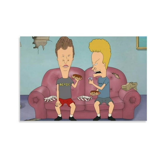 Cartoon Film Beavis And Butthead Poster Posters Wall Art Painting Canvas Gift Living Room Prints Bedroom Decor Poster Artworks 12x18inch(30x45cm)