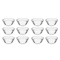 12pcs Glass Pudding Bowls Cups Small Clear Glass Cups Dessert Containers Kitchen Prep Bowls