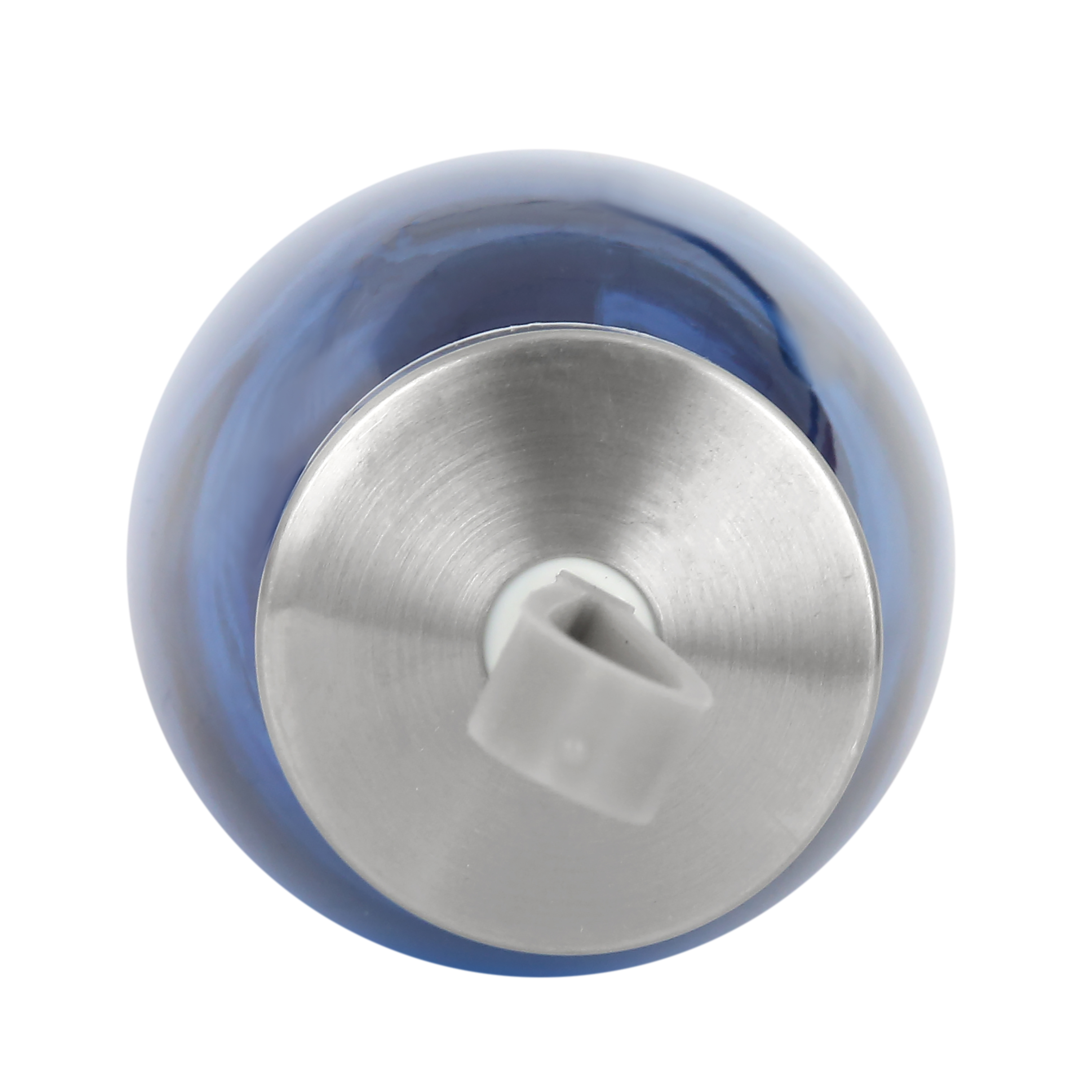 Mainstays 22 oz (22 fluid ounces) Blue and Silver Plastic Water Bottle with Screw Cap
