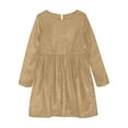 thumbnail image 6 of JUSLIO Girls Khaki Dress Casual Long Sleeve Dresses Size 4 Y, 6 of 9