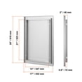 thumbnail image 6 of VEVOR BBQ Access Door, 17W x 24H Inch Single Outdoor Kitchen Door, Stainless Steel Flush Mount Door, Wall Vertical Door with Recessed Handle, for BBQ Island, Grilling Station, Outside Cabinet, 6 of 9