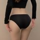 thumbnail image 2 of Gibobby Panty Microfibra con Encaje Calzoncillos huecos de seda de hielo a rayas sexis a la moda, bragas de mujer con rosca en las nalgas(Negro，Talla única), 2 of 4