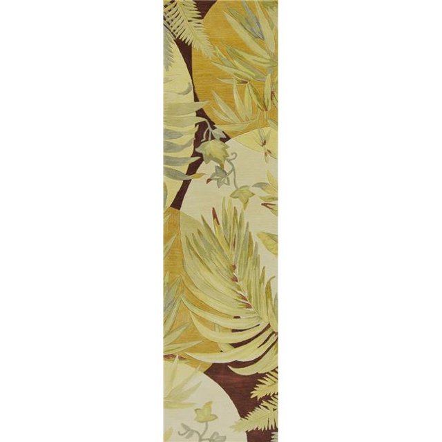 HomeRoots 353005 2 ft. 6 in. x 10 ft. Runner Wool Coral & Ivory Area Rug
